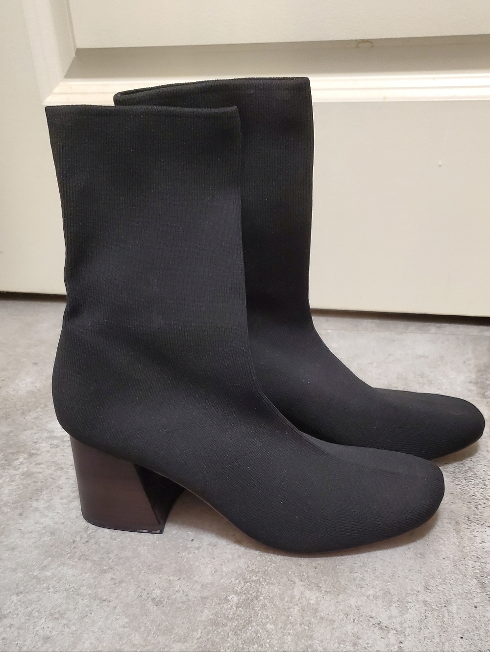 Celine Ballerina Ribbed Sock Boot Size 38 Black